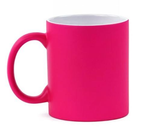 Caneca fluorescente rosa fosca - 330ml